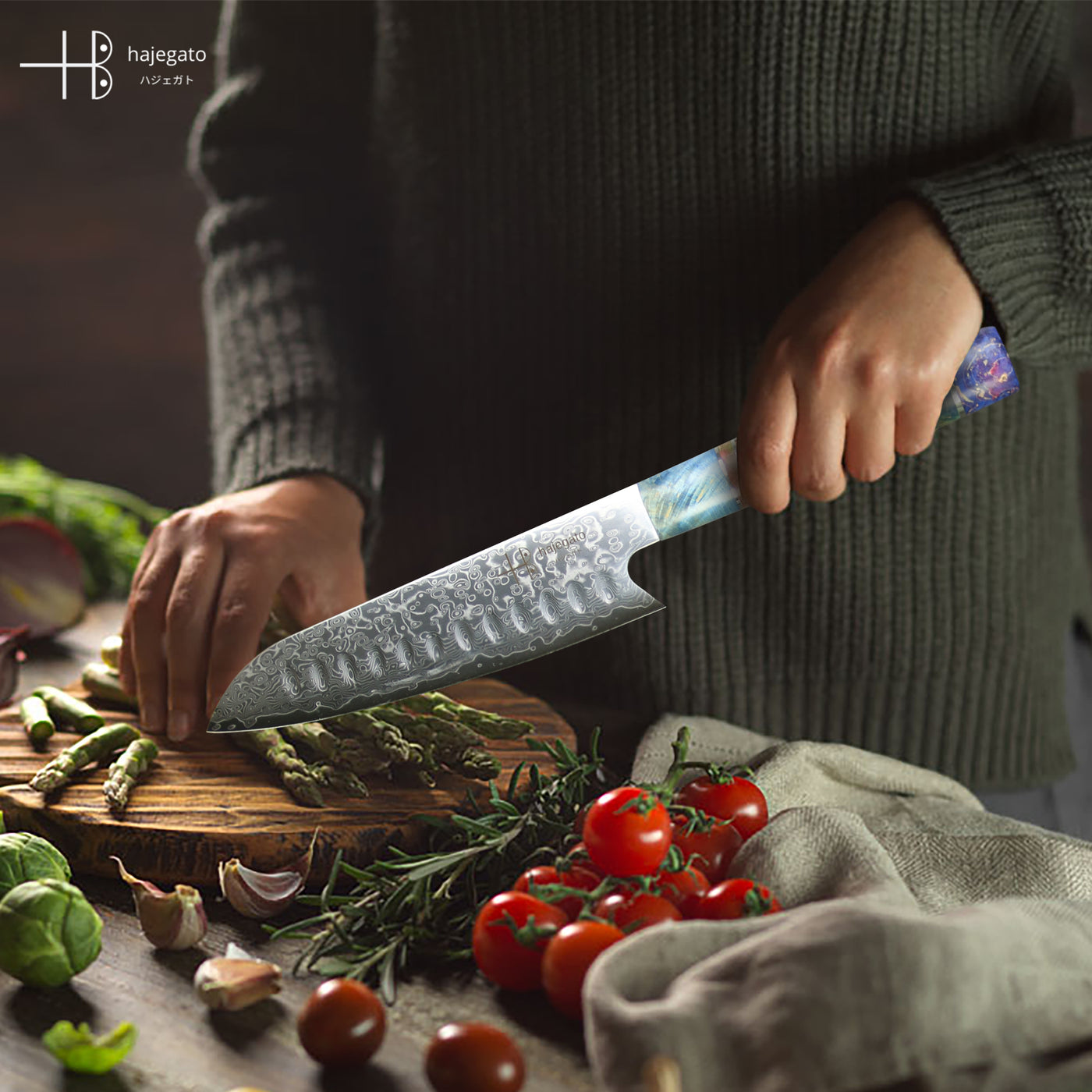 Professional Handmade 7 Chef Knife - eXo Blue