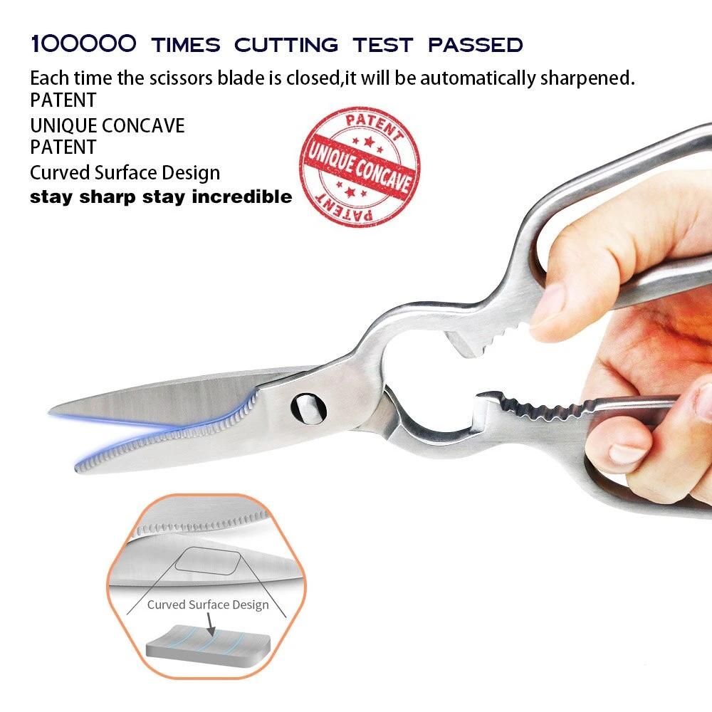 Kitchen Scissors Heavy Duty Multi-Purpose Stainless Steel Scissors